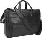 Leather Briefcase for Men 17 Inch Laptop Messenger Bag Office Work Business Shoulder Bag Attache Case