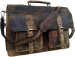 Retro Brown Laptop Messenger Bag Office Briefcase Crossbody Travel Bag For Men And Women Bag Office Laptop Bag
