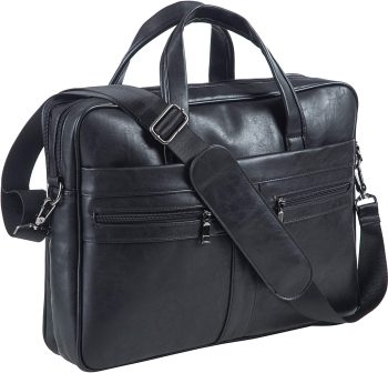 Men's Business Travel Briefcase Leather Handmade Messenger Bags Laptop Bag 15.6 17.3 inch