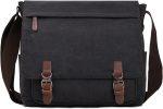 Canvas Messenger Bag for Men Women,Travel Satchel Shoulder bag 15.6 Inch Laptop Bag briefcase Business