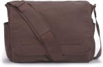 Classic Vintage Messenger Bag - Original Heavyweight Cotton Canvas Shoulder Bag with Upgraded Features