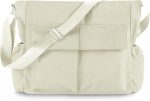 Canvas Messenger Bag Crossbody Shoulder Bag for Men Women Vintage Tote Laptop Bag Large Hobo Bag with Multiple Pockets