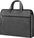 Document Bag, Portable Briefcase with Zipper, Oxford Laptop Bag File Bag for School Office Business Meeting (Grey)